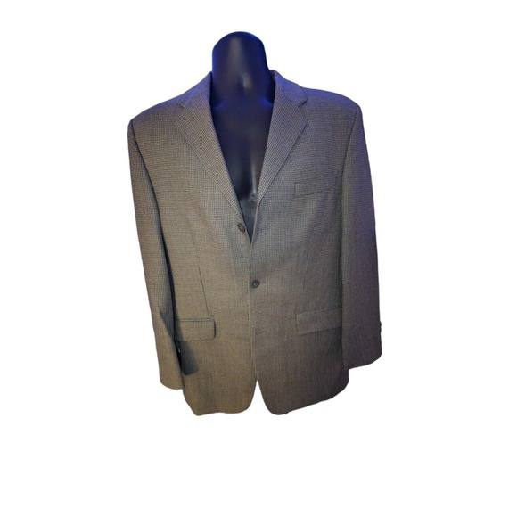 Dkny Other - DKNY Sport Coat Mens Size L Wool Beige Houndstooth 3 Btn Single Vented Blazer